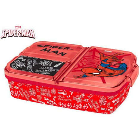 Trade Shop - Porta Pranzo Merenda Bambino Lunch Box Scatola Per Scuola Asilo Tema Spiderman - (1/2)