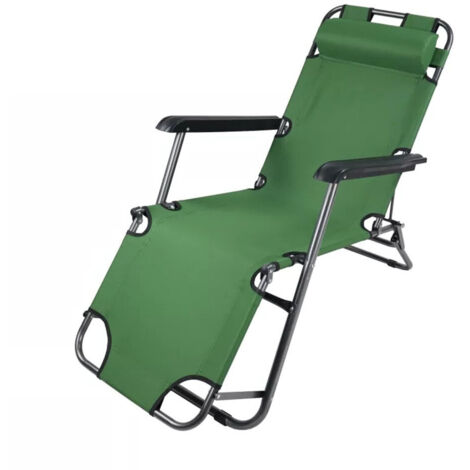 Trade Shop - Copy Of Sdraio Sedia Lettino Relax Prendisole Da Spiaggia Giardino Pieghevole Crema 285003 -