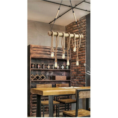 V-TAC VT-7118 Lampadario In Corda Con Portalampada Per Lampadine E27 Sku 3754 P 77048