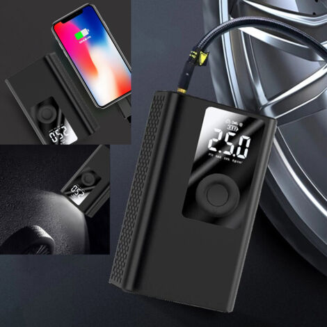Trade Shop - Powerbank 4000mah Compressore D'aria A Batteria Digitale Pompa 5v 2 In 1 Q-dq555 - (1/5)