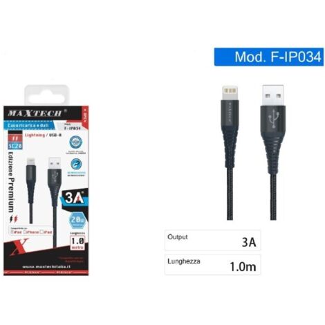 Trade Shop - Lightning Usb 1 Mt Ricarica Transfer Desde 3a Iphone F-ip034 - (1/5)