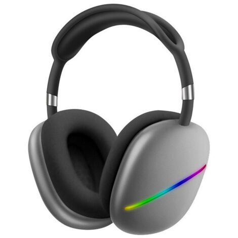 Trade Shop - Cuffie Q-max10 Stereo Wireless Ricaricabili Usb Bluetooth Con 7 Luci Led Colorate - (1/5)