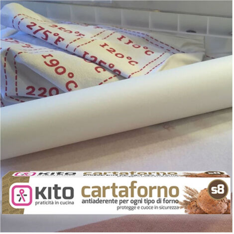 Trade Shop - Rotolo Bobina Carta Forno S8 41gr/mq Per Alimenti 3 Mt 280° Per Dolci Biscotti - (1/2)