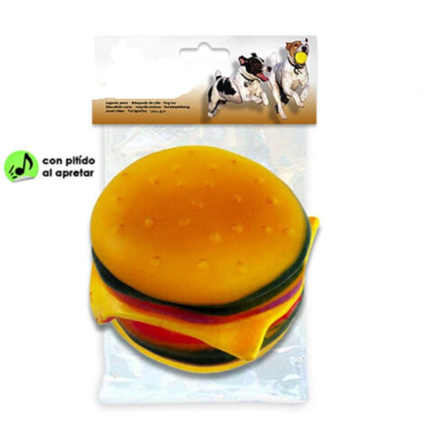Trade Shop - Panino Hamburgher Giocattolo Per Cani Gatti Con Suoni 18 X 12 Cm Giocattoli Cane -