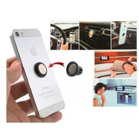 Trade Shop - Supporto Magnetico Porta Smartphone Da Auto Per Bocchette Aria Cellulare Doppio -