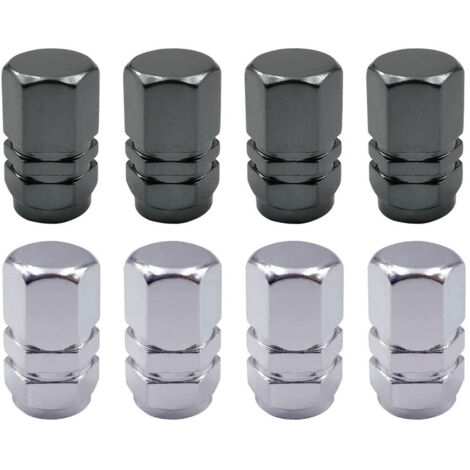 Trade Shop - Kit 8pz Tappi Stelo Valvola In Alluminio Cappucci Pneumatici Auto Universali Moto - (1/5)