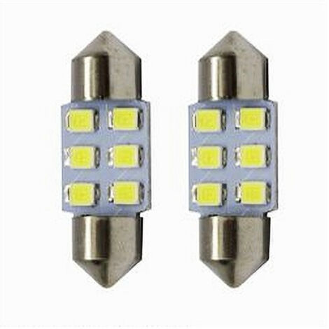 Trade Shop - Lampadine Posizione Maxtech Sv8.5-3528 31mm 12v 6led Lampadine Ultra Luminose 6000k - (1/2)