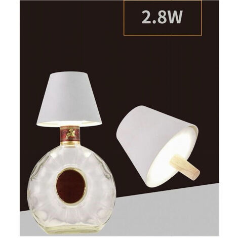 Trade Shop - Lume Testa Lumetto Led 2.8 W Ricaricabile Dimmmerabile Cct 3 Colori Luce D10-3c - Blanco (1/2)