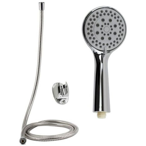 Trade Shop - Kit Bagno Doccetta Doccino Soffione Doccia Tondo Con Laccio 1,8 Mt Staffa 69069 - (1/2)