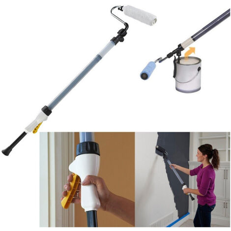 Trade Shop - Paint Roller Rullo Da Pittura Asta Telescopica 23 Cm Per Pareti Stanza No Gocce - (1/3)