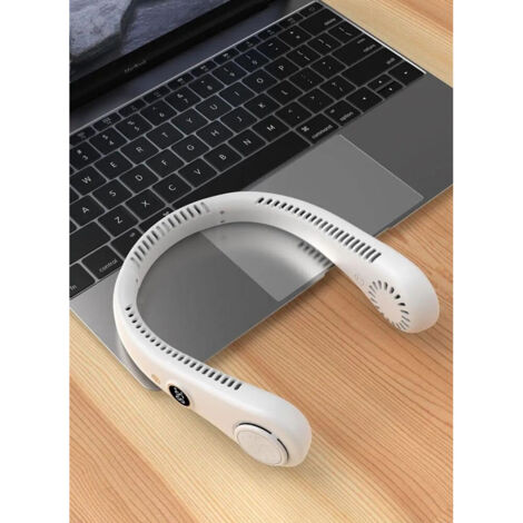 JISULIFE Ventilatore Da Collo Senza Pale | Ricarica USB-C 4000mAh | 3 Velocità + Modalità Turbo | Raffreddamento 360° Portatile