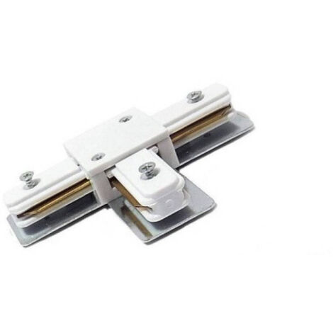Trade Shop - Connettore Giunzione Tipo T Per Binario Monofase 2 Poli Colore Bianco Pista-bt - (1/2)