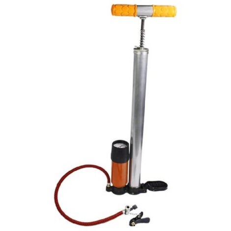 Trade Shop - Inflador De Bomba Manual 10 Bar Para Inflar Ruedas De Bicicleta De Automóvil Inflable -