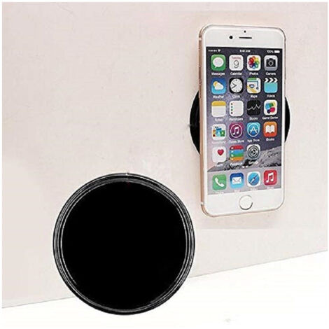 Trade Shop - Tappetino Antiscivolo In Silicone Tondo Auto Base Adesivo Cruscotto Poggia Smartphone -