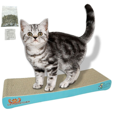 Trade Shop - Rascador De Cartón Para Gatos, Para Uñas De Gato, Juego De Rascado, 50 X 22 Cm - (1/2)