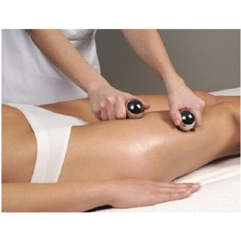 Trade Shop - 2 Asientos En Acciaio Anti Stress Relax Massaggio Casa Spa 52 Mm Forza Mano - (1/5)
