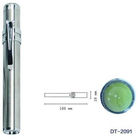 Mini torcia plastica con luce Led per incisione laser ed anello