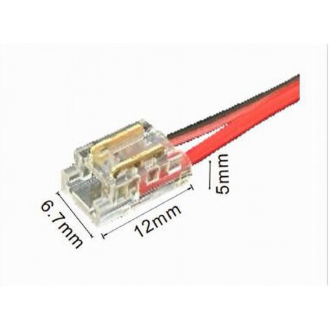 PATIKIL 10 Pezzi Cavo Connettore USB A 2 Pin Per Strisce LED 3528 Da 8 Mm – Adattatore Rapido Senza Saldatura