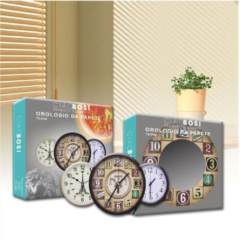 Trade Shop - Orologio Da Parete Muro Da 35 Cm Casa Cucina Ufficio Modelli Assortiti Tx-9144 - (1/3)