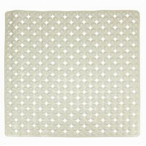 Trade Shop - Tappeto Tappetino Beige Antiscivolo Per Vasca Da Bagno Doccia 52 X 52 Cm 79759 - (1/2)