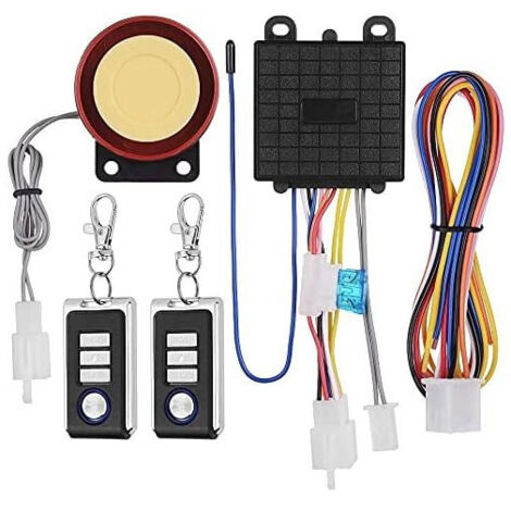 Trade Shop - Kit Antifurto Allarme Per Moto Universale Con Sirena Da 125db Code Telecomando -