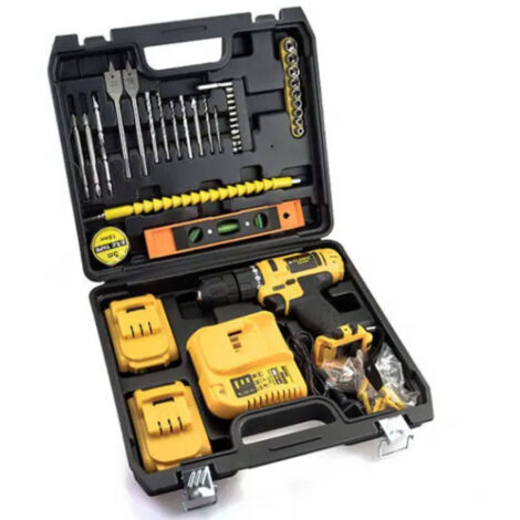 Trade Shop - Set 78 Pz Trapano Avvitatore A Batteria 24v Litio Ricaricabile Accessori Valigia - (1/4)