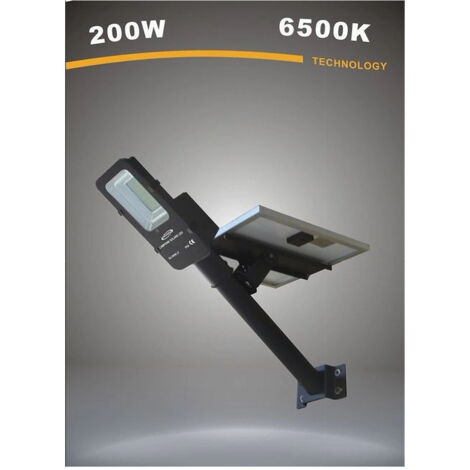 LAMPIONE FARO LED STRADALE 200W CON PANNELLO SOLARE STAFFA - Foto 10