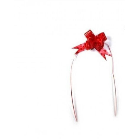 Trade Shop - Set 10 Pezzi Coccarda Fiocco Con Cuori Rossi Nastro