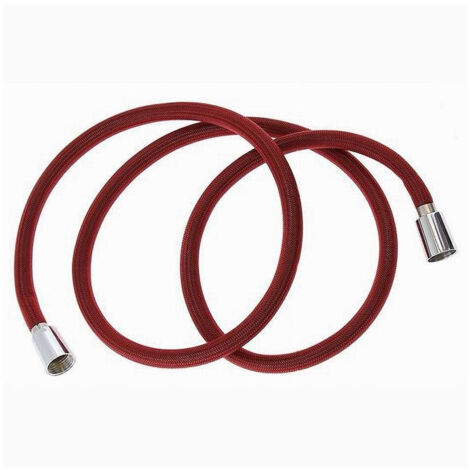 Trade Shop - Tubo Doccia Flessibile 1.8 Metri Rosso 180cm Laccio Bagno Per Doccetta Box 87282 - (1/2)