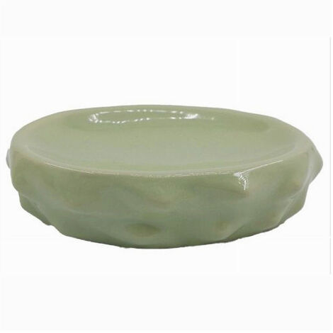 Trade Shop - Piattino Per Sapone Porta Saponetta Verde Effetto Cactus Accessorio Bagno 79935 - (1/2)