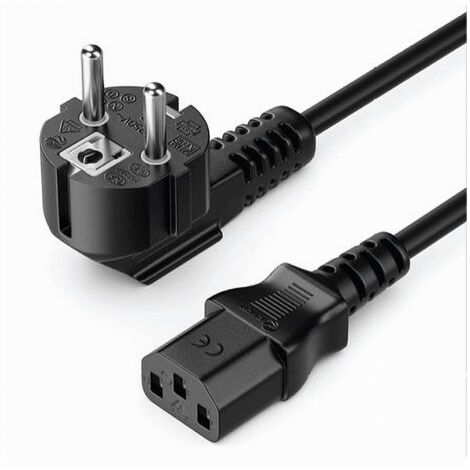 Trade Shop - Serie De Cable De Alimentación Tripolar A C13 Schuko Pc Enchufe F-al01-a 1,5 Mt 250voltt - (1/5)