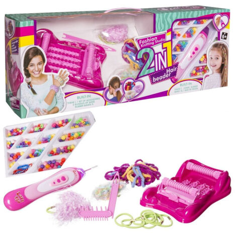 Trade Shop - Set Hair Beader Crea Codini E Trecce Gioiello Giochi Giocattolo Per Bambini - (1/2)