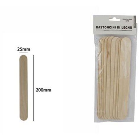 Set 12 bastoncini per Lollipop in legno lunghi 16 o 30 cm