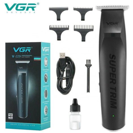 Trade Shop - Trimmer Regolabarba Elettrico Professionale Ricaricabile Vgr V-229 Senza Fili - (1/5)