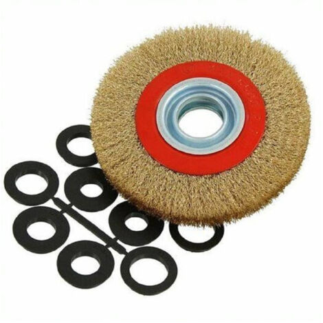 Trade Shop - Hilos De Acero De Acero Del Disco De 150 Mm De Diámetro De Cepillo Para El Molinillo De Banco - (1/3)