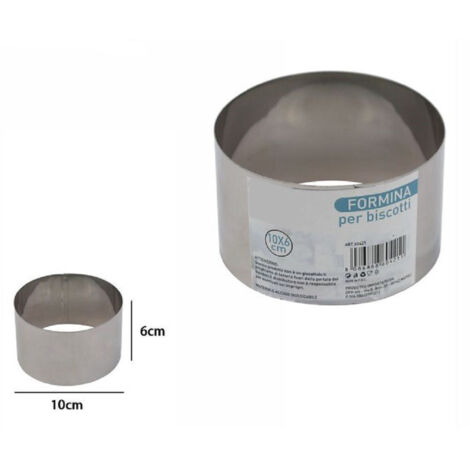 Trade Shop - Set 12 Pezzi Forme Stampi Formina Per Dolci Torte Biscotti Rotonde 10x6cm 60421 -