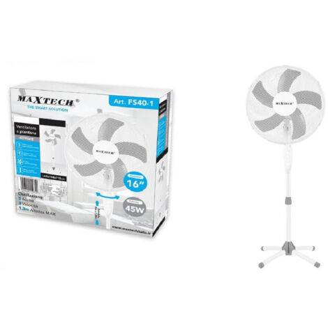 Trade Shop - Ventilatore A Piantana 130cm 3 Velocità 45 W 16" Funzione Di Oscillazione Fs40-1 - (1/3)