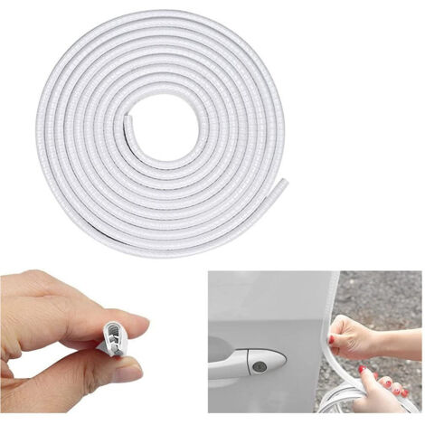 Trade Shop - Guarnizione Porta Auto Gomma Portiera Striscia Protezione Universale 5 Mt Bianca - (1/5)