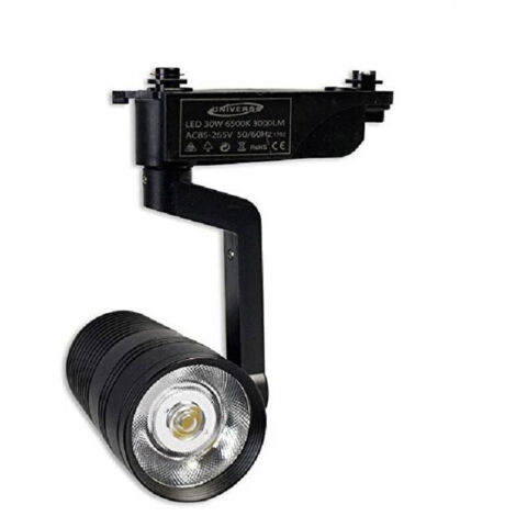 Trade Shop - Faretto A Binario Pista 20 Watt Nero Luce Fredda Naturale Calda 2 Poli F-20w8h -