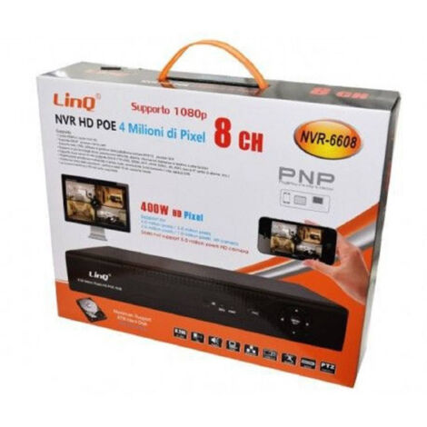 Trade Shop - Nvr Poe 8 Ch Channel Rec & Live Full Hd 1080p Wifi H.264 H.265 P2p 4mp Nvr-6608 - (1/2)