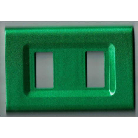 Trade Shop - Placas Abs Serie Magic Elite Bticino Compatibles Con Tapas De Enchufes -      Green Metalized