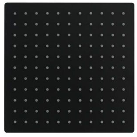 Trade Shop - Cabeza De Ducha De Lluvia Cuadrada 25x25cm Boquillas De Baño Agujeros De Baño Negro Mezclador 87883 - (1/5)