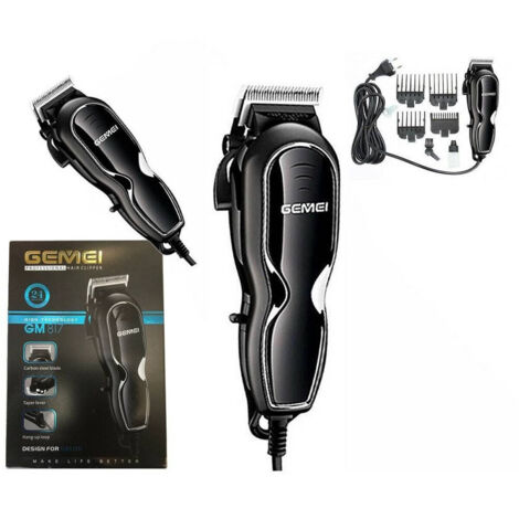 Trade Shop - Tagliacapelli Rasoio Elettrico Regola Barba Baffi Basette Lama Acciaio Gm-817 -