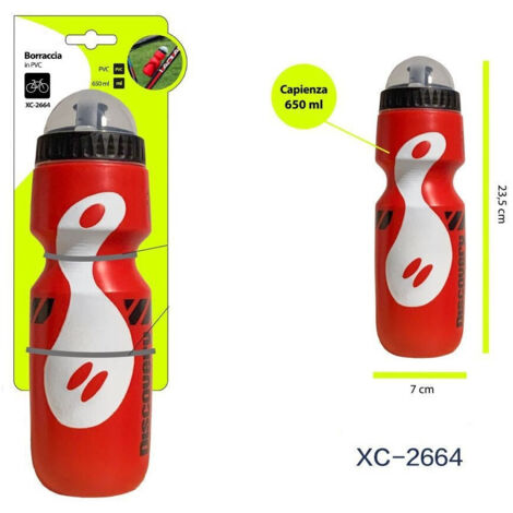 Trade Shop - Borraccia In Pvc Con Beccuccio Retraibile Tappo Anti Polvere Da 650 Ml Xc-2664 - (1/5)