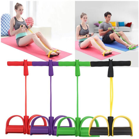 Trade Shop - Attrezzo Palestra Fitness Elastico Con Pedali Allenamento Muscoli Addominali - (1/5)