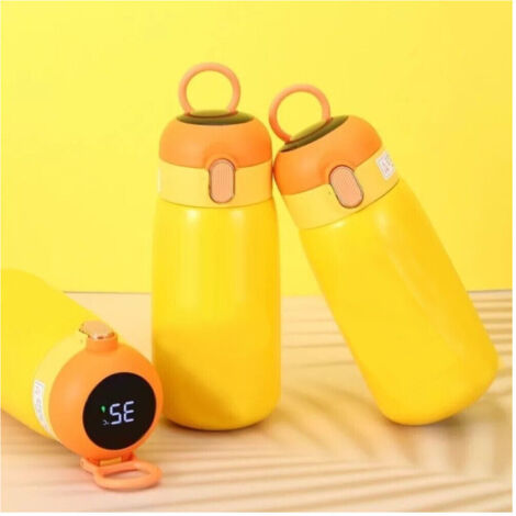 Trade Shop - Termic Borraccia Con Display Led Temperature Thermos Acciaio Inox 420ml Tx-8334 - (1/5)