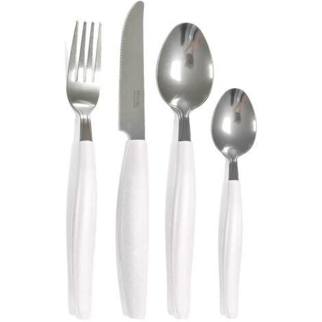 Trade Shop - Set Servizio Di Posate 24 Pz Per 6 Persone In Acciaio Inossidabile Colore Crema - (1/4)