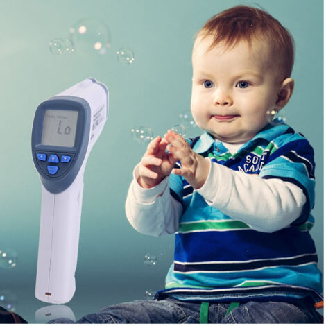 Trade Shop - Termómetro De Oído Digital Infrarrojo Para Niños Y Adultos Con Pantalla Lcd - (1/5)
