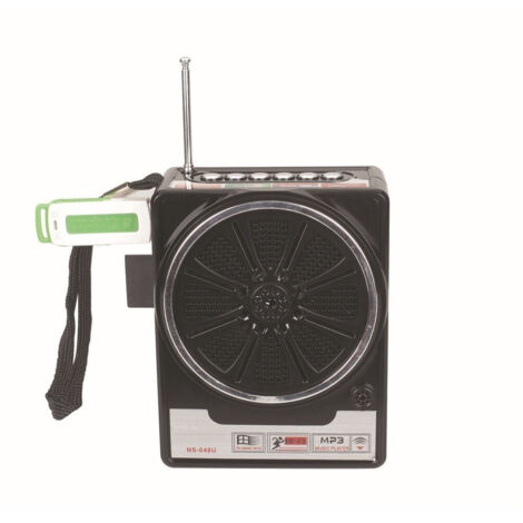 Trade Shop - Mini Cassa Speacker Portatile Con Radio Fm Porta Usb Letto Sd Mp3 Audio Musica - (1/3)