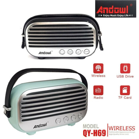 Trade Shop - Cassa Speaker Wireless Portatile Ricaricabile Micro Sd Usb Bluetooth Radio Fm -
